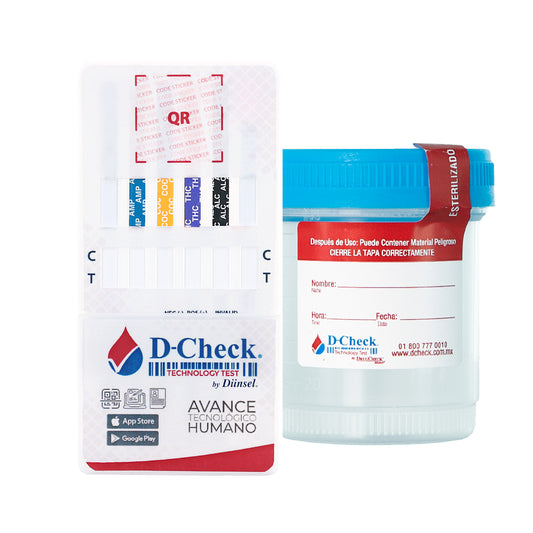 D-CHECK TARJETA 3 CON VASO - AMP, COC, THC + ALC
