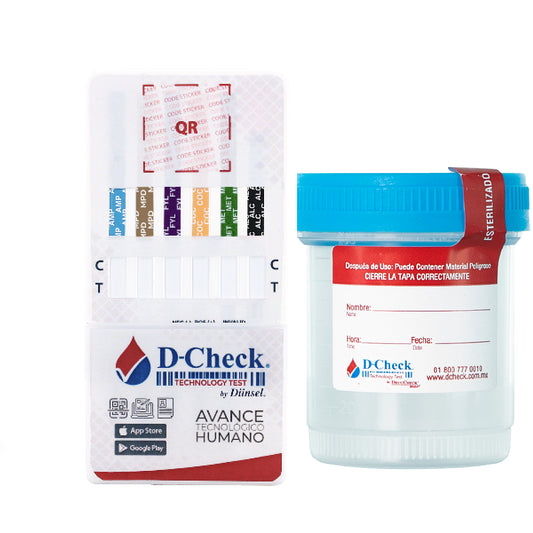 D-CHECK TARJETA 7 CON VASO - AMP, MPD, FYL, COC, MET, OPI, THC + ALC